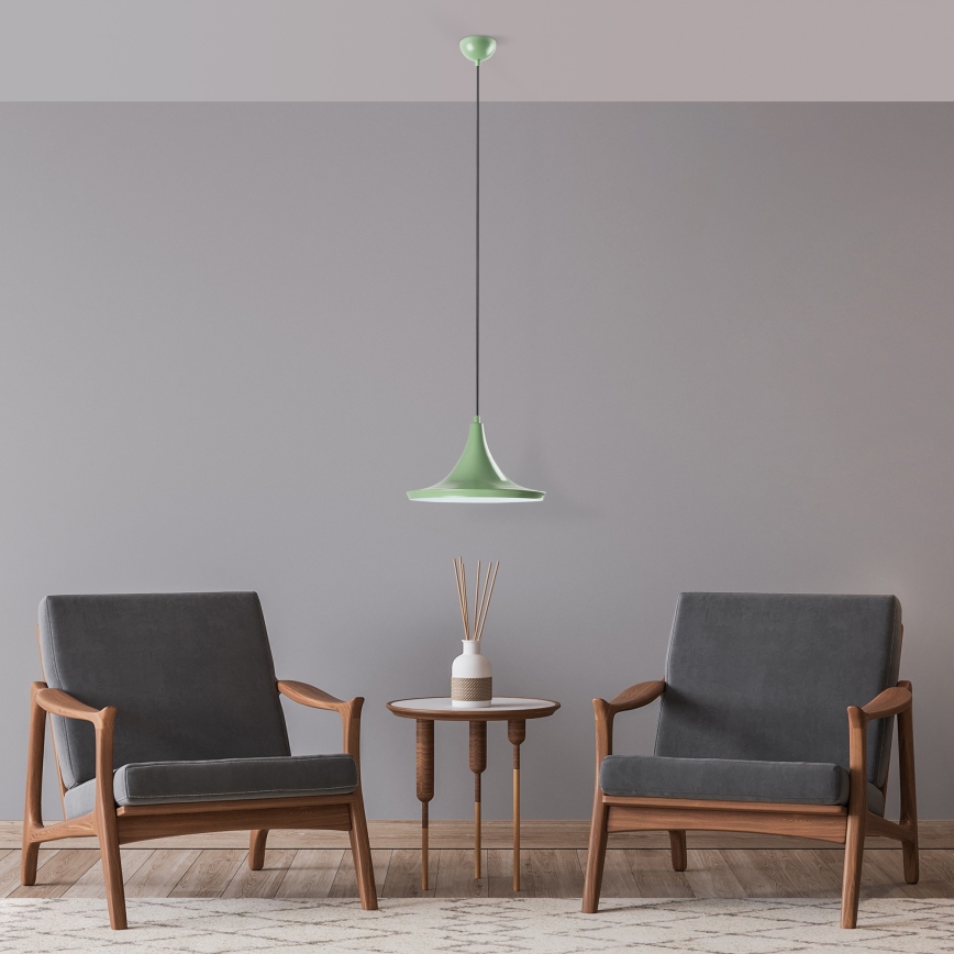 Lámpara colgante TOM 1xE27/40W/230V verde