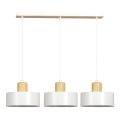 Lámpara colgante TORIN 3xE27/15W/230V blanco