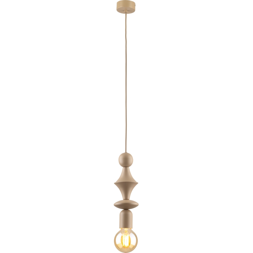Lámpara colgante TOWER 1xE27/15W/230V beige