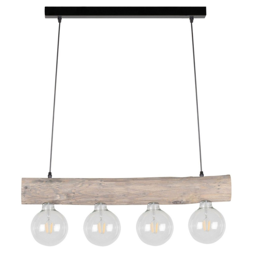 Lámpara colgante TRABO 4xE27/60W/230V pino