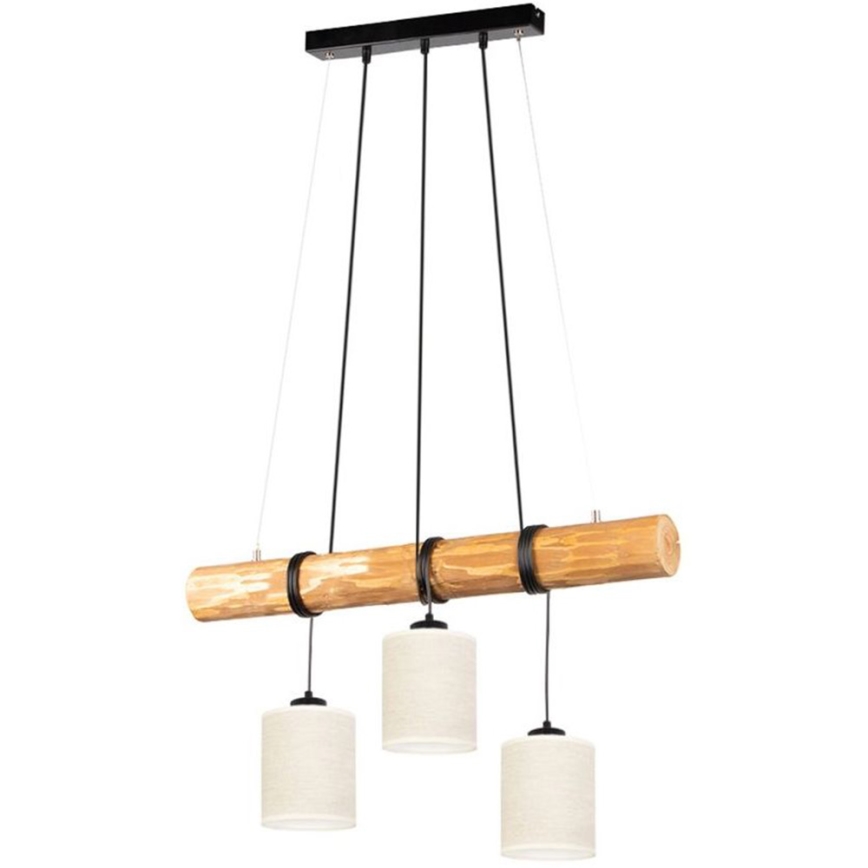 Lámpara colgante TRENO 3xE27/25W/230V pino