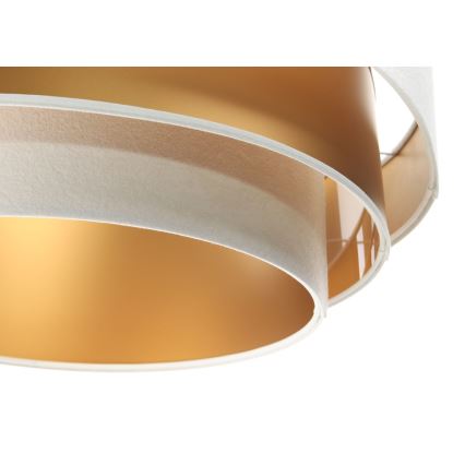 Lámpara colgante TRINITI 1xE27/60W/230V blanco/dorado