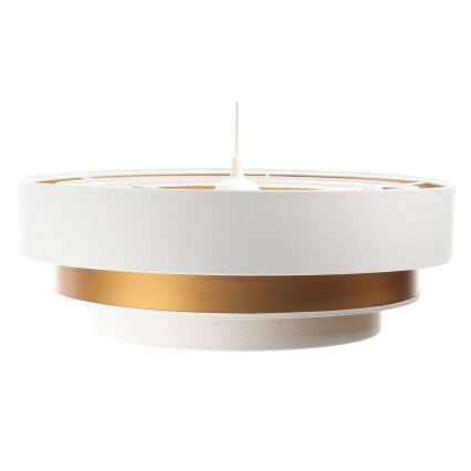 Lámpara colgante TRINITI 1xE27/60W/230V blanco/dorado