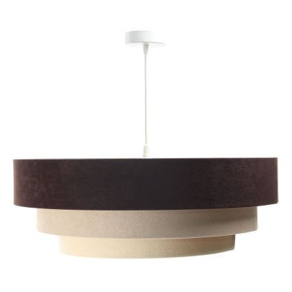 Lámpara colgante con cable TRINITI 1xE27/60W/230V marrón/beige/dorado