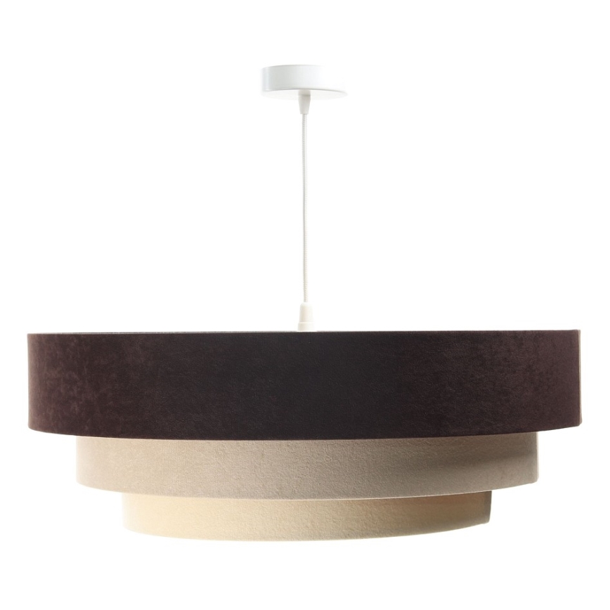 Lámpara colgante con cable TRINITI 1xE27/60W/230V marrón/beige/dorado