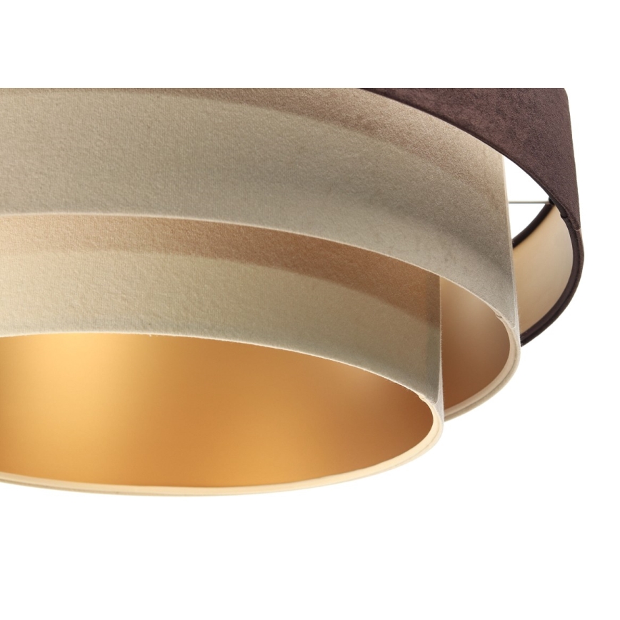 Lámpara colgante con cable TRINITI 1xE27/60W/230V marrón/beige/dorado