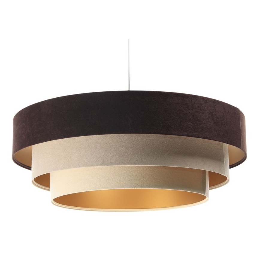 Lámpara colgante con cable TRINITI 1xE27/60W/230V marrón/beige/dorado