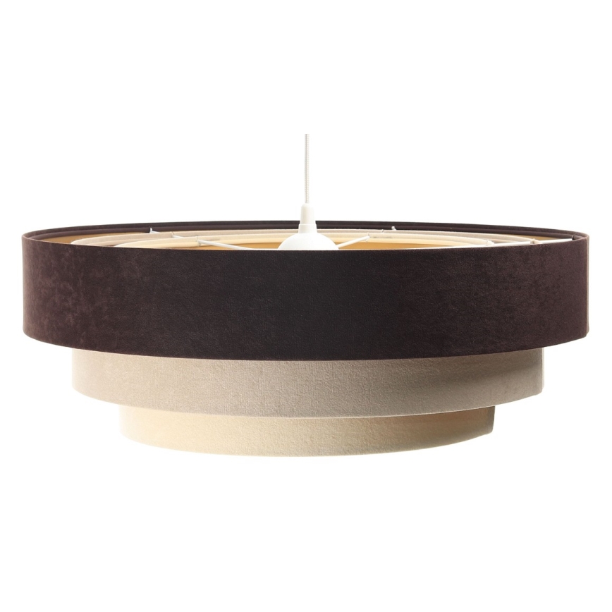 Lámpara colgante con cable TRINITI 1xE27/60W/230V marrón/beige/dorado