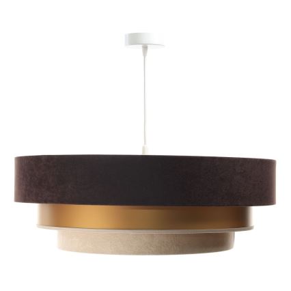 Lámpara colgante TRINITI 1xE27/60W/230V marrón/dorado/beige
