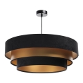 Lámpara colgante TRINITI 1xE27/60W/230V negro/dorado