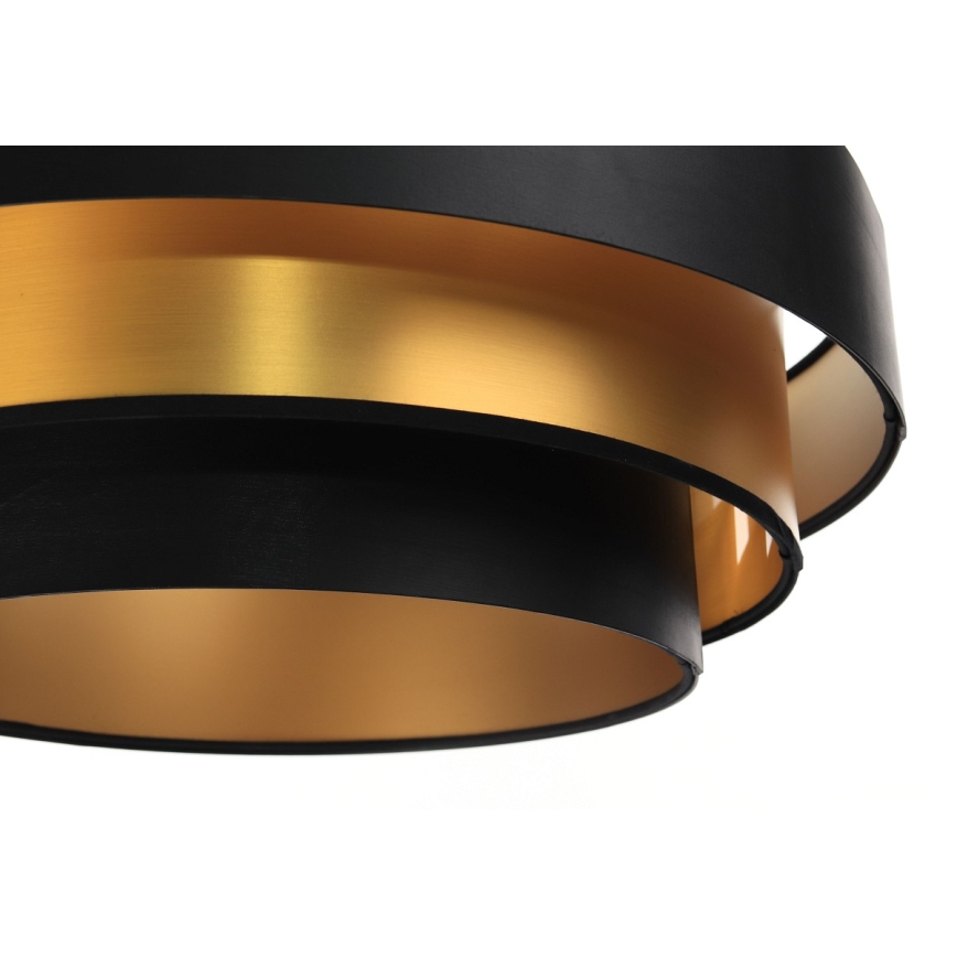 Lámpara colgante TRINITI 1xE27/60W/230V negro/dorado