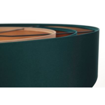 Lámpara colgante con cable TRINITI 1xE27/60W/230V verde/cobre