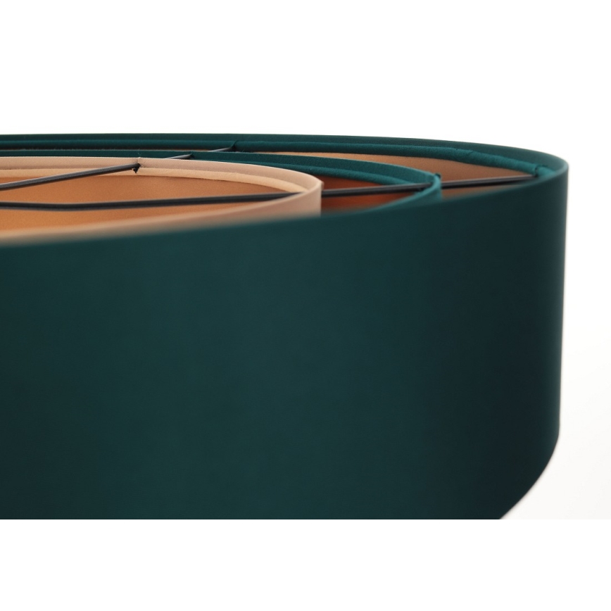 Lámpara colgante con cable TRINITI 1xE27/60W/230V verde/cobre