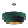 Lámpara colgante TRINITI 1xE27/60W/230V verde/dorado