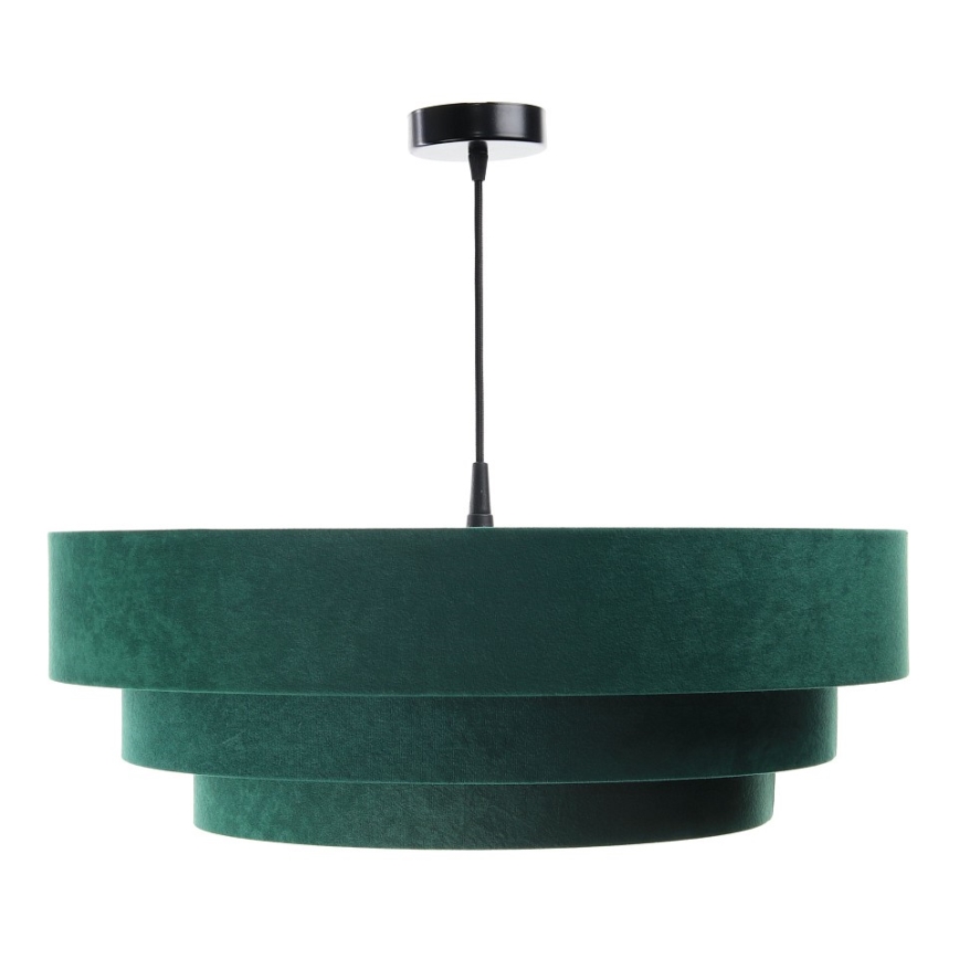 Lámpara colgante con cable TRINITI 1xE27/60W/230V verde/dorado