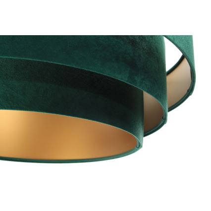 Lámpara colgante con cable TRINITI 1xE27/60W/230V verde/dorado