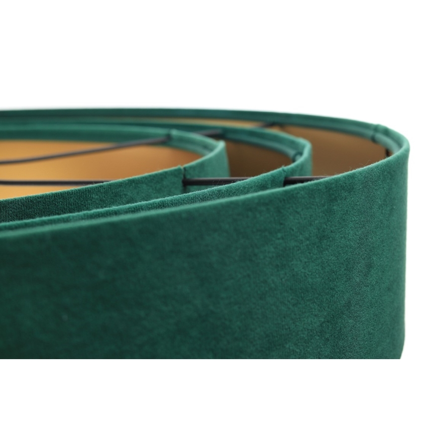 Lámpara colgante con cable TRINITI 1xE27/60W/230V verde/dorado