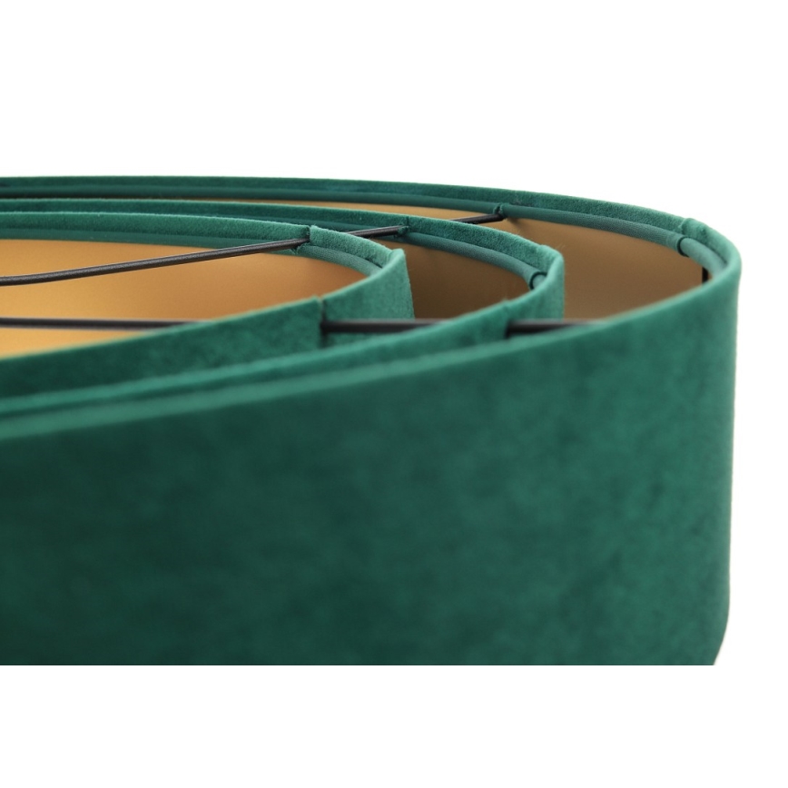 Lámpara colgante con cable TRINITI 1xE27/60W/230V verde/dorado