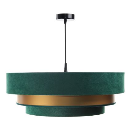Lámpara colgante TRINITI 1xE27/60W/230V verde/dorado
