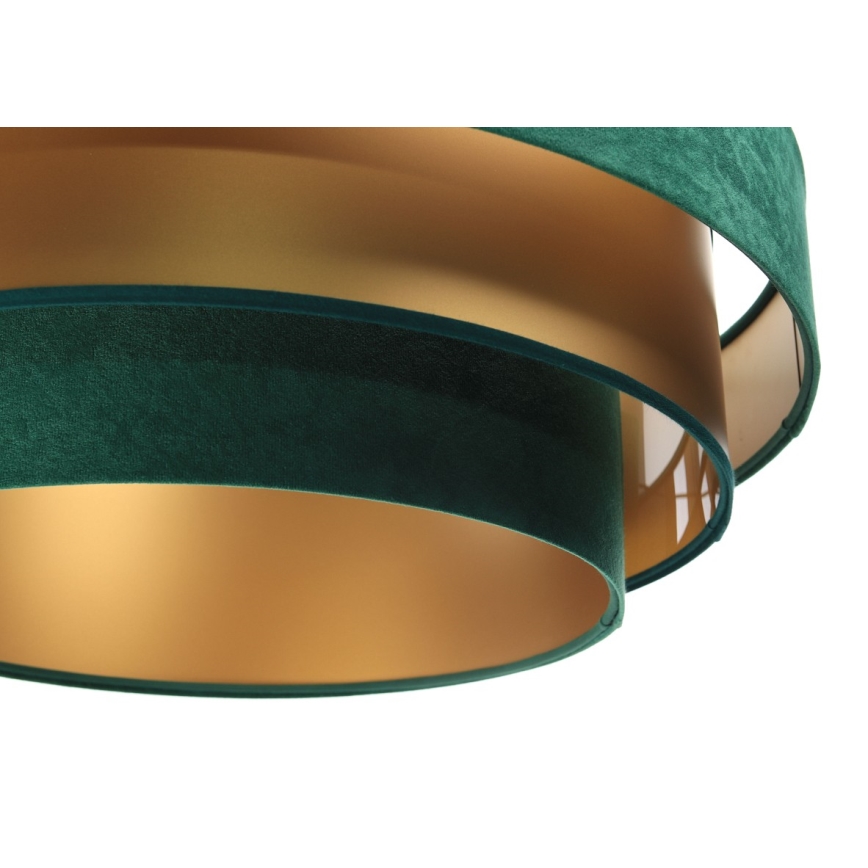 Lámpara colgante TRINITI 1xE27/60W/230V verde/dorado
