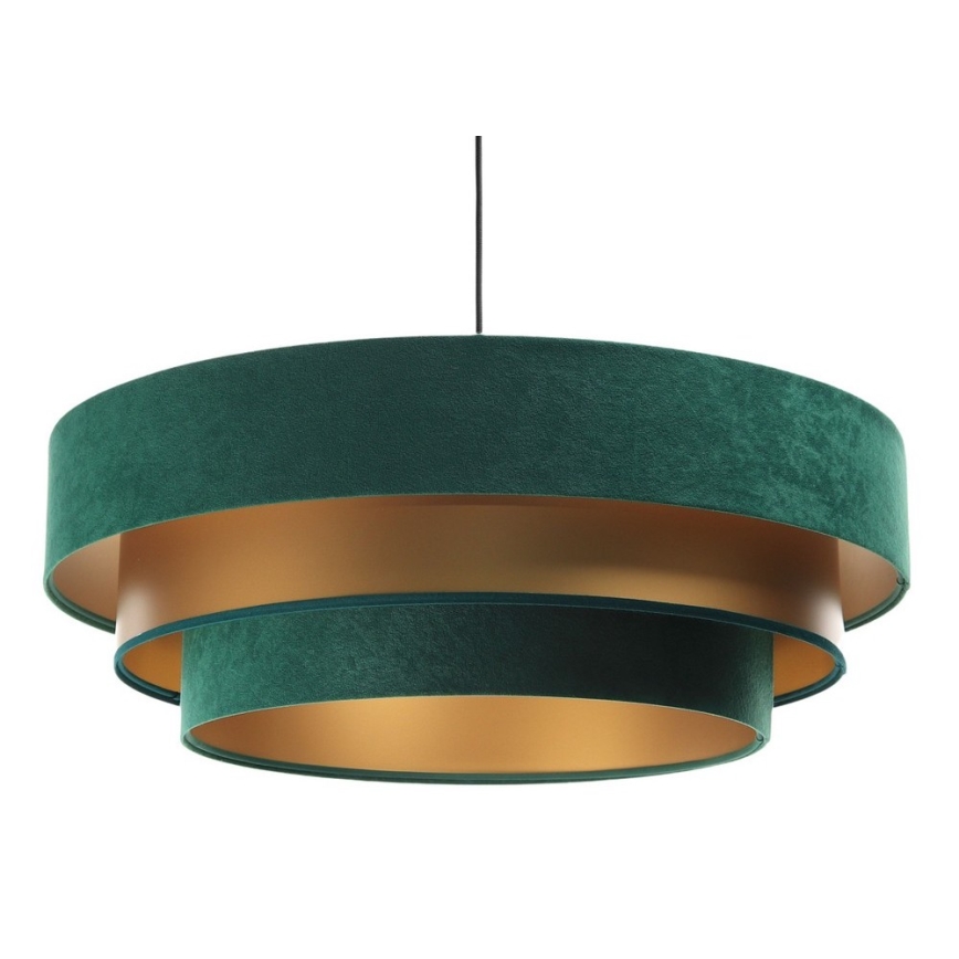 Lámpara colgante TRINITI 1xE27/60W/230V verde/dorado