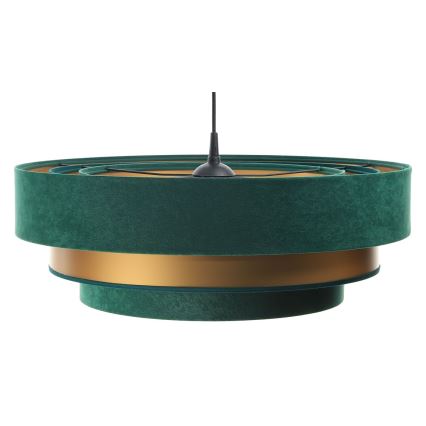 Lámpara colgante TRINITI 1xE27/60W/230V verde/dorado