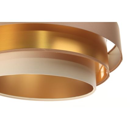 Lámpara colgante con cable TRINITI 1xE27/60W/230V beige/dorado