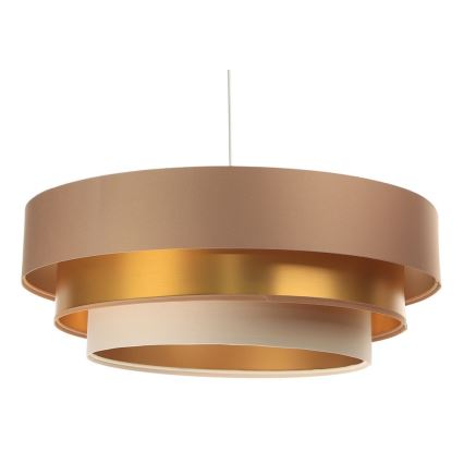 Lámpara colgante con cable TRINITI 1xE27/60W/230V beige/dorado