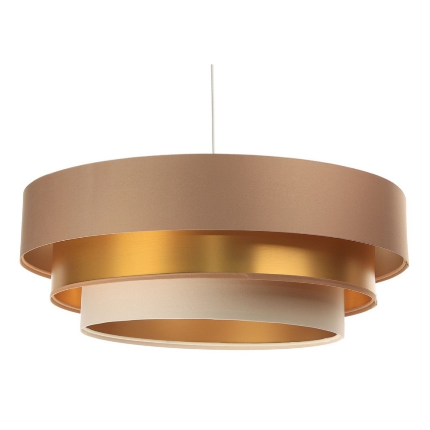 Lámpara colgante con cable TRINITI 1xE27/60W/230V beige/dorado