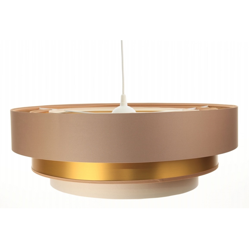 Lámpara colgante con cable TRINITI 1xE27/60W/230V beige/dorado