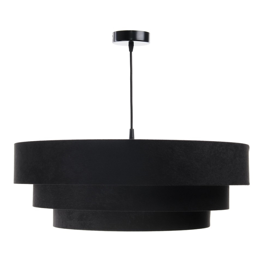 Lámpara colgante con cable TRINITI 1xE27/60W/230V negro/dorado