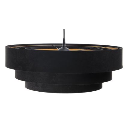 Lámpara colgante con cable TRINITI 1xE27/60W/230V negro/dorado