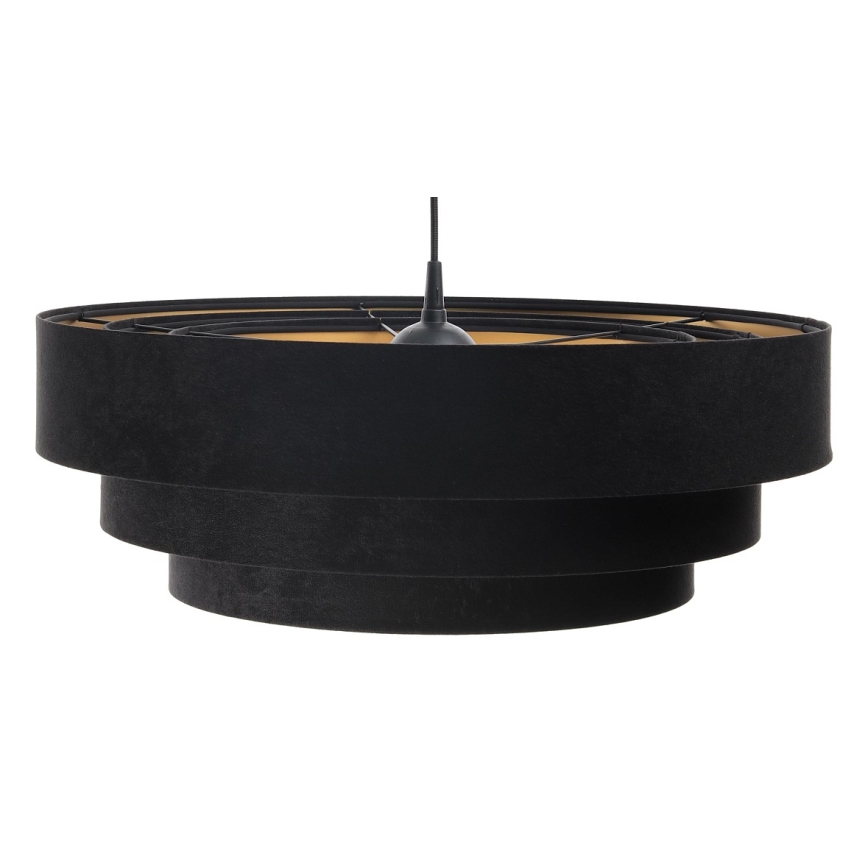 Lámpara colgante con cable TRINITI 1xE27/60W/230V negro/dorado