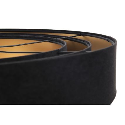 Lámpara colgante con cable TRINITI 1xE27/60W/230V negro/dorado