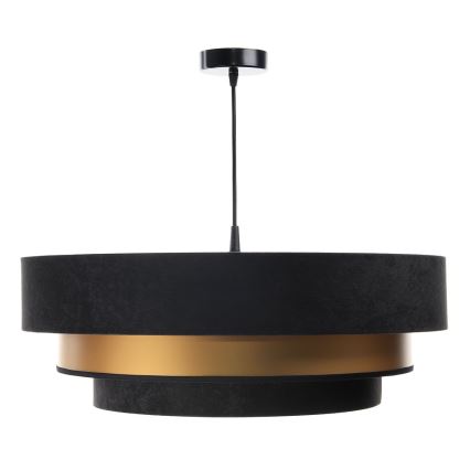 Lámpara colgante con cable TRINITI 1xE27/60W/230V negro/dorado
