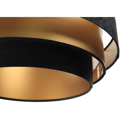 Lámpara colgante con cable TRINITI 1xE27/60W/230V negro/dorado
