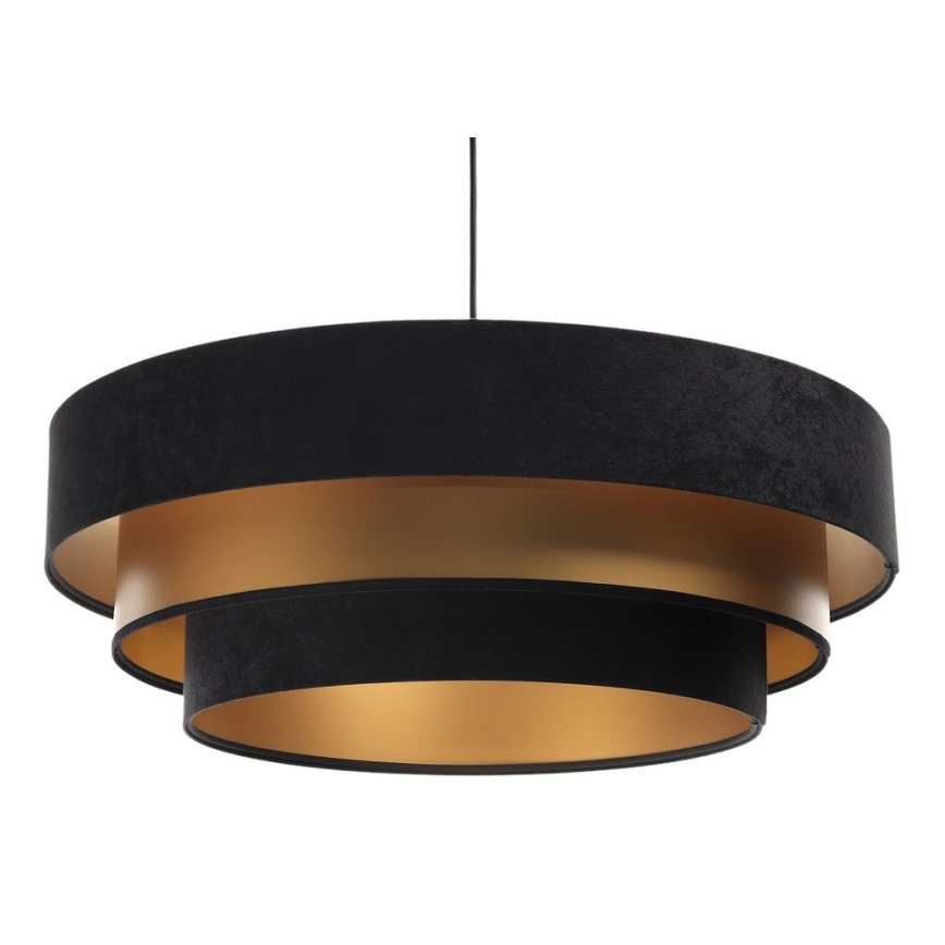 Lámpara colgante con cable TRINITI 1xE27/60W/230V negro/dorado