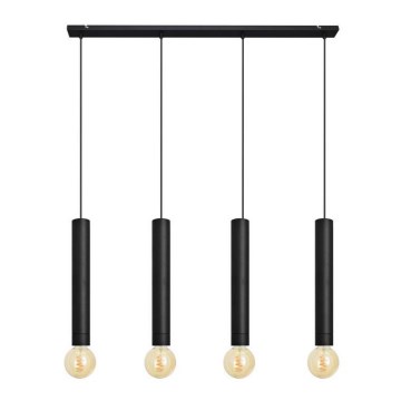 Lámpara colgante TUBA 4xE27/15W/230V negro