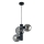 Lámpara colgante TUBE 3xE27/60W/230V negro/negro ahumado