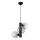 Lámpara colgante TUBE 3xE27/60W/230V negro/transparente