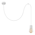 Lámpara colgante TUBE LONG 1xE27/15W/230V blanco