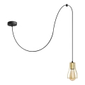 Lámpara colgante TUBE LONG 1xE27/15W/230V negro/dorado