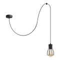 Lámpara colgante TUBE LONG 1xE27/15W/230V negro
