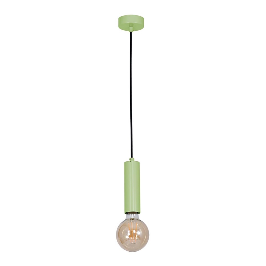 Lámpara colgante TUBES 1xE27/60W/230V verde