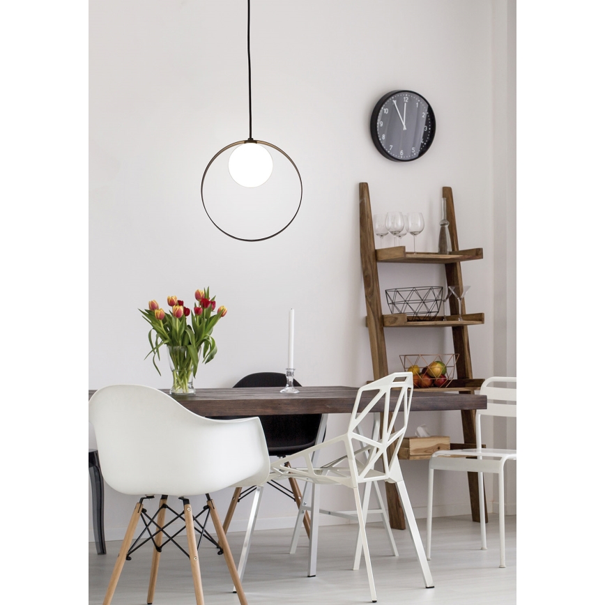 Lámpara colgante TULA 1xG9/28W/230V redondo negro