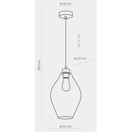 Lámpara colgante TULON 1xE27/60W/230V