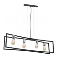 Lámpara colgante TUNJA 4xE27/60W/230V negro/cromo brillante