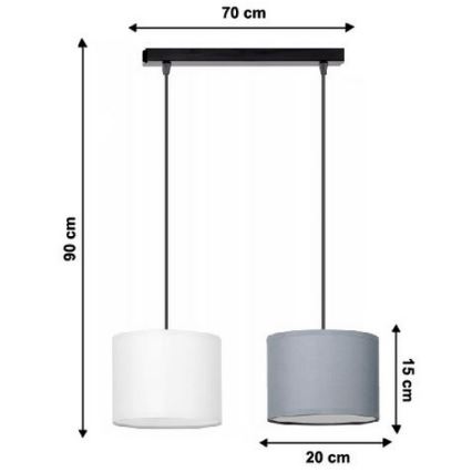 Lámpara colgante TUZ 2xE27/60W/230V