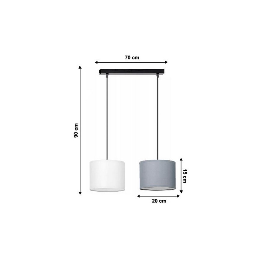 Lámpara colgante TUZ 2xE27/60W/230V