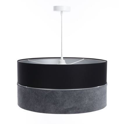 Lámpara colgante TWIST 1xE27/60W/230V negro/gris/plata
